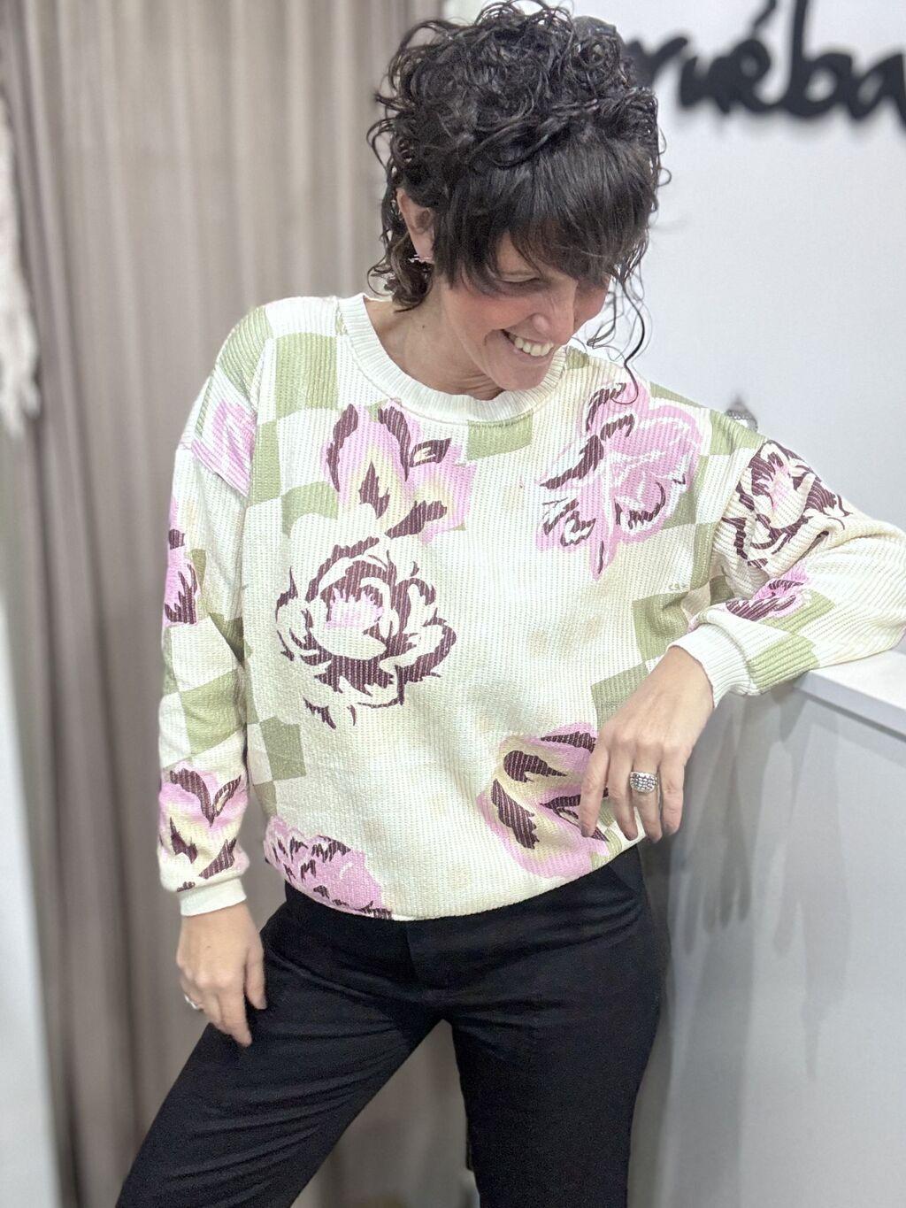 Sweater Buzo Flores